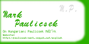 mark paulicsek business card